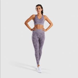 Lavender Gray Gymshark Camo Leggings
